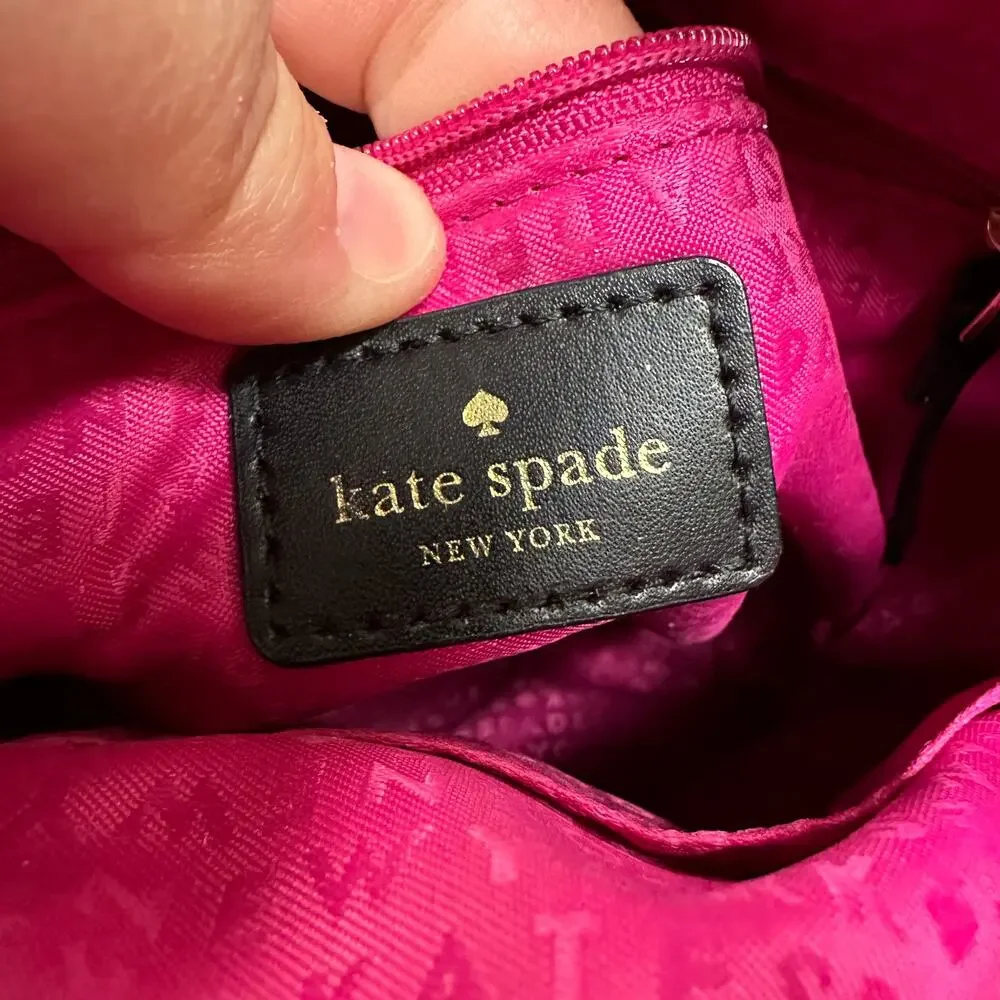 Kate Spade Penn Place Keisha Crossbody Bag Jacquard Black White